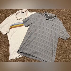 Travis Mathew Men's Short Sleeve Golf Polo Shirt Lot Of 2 Size XL
